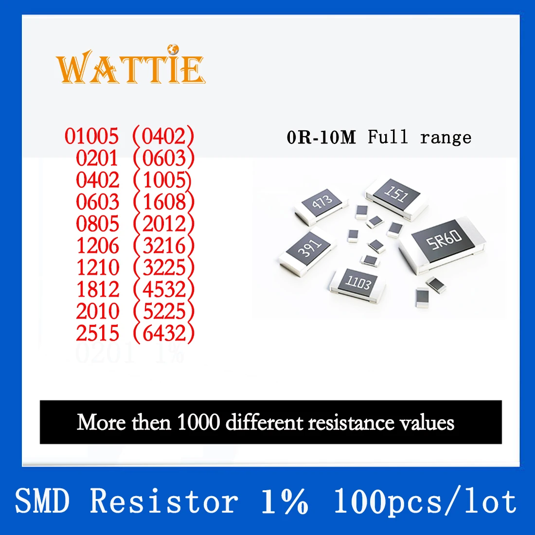 SMD резистор 1206 1% 0.25R 0.255R 0.27R 0.28R 0.287R 0.3R 100 шт./лот микросхемные резисторы 1/4 Вт 3.2 мм * 1.6 мм с низким значением сопротивления Изображение 2