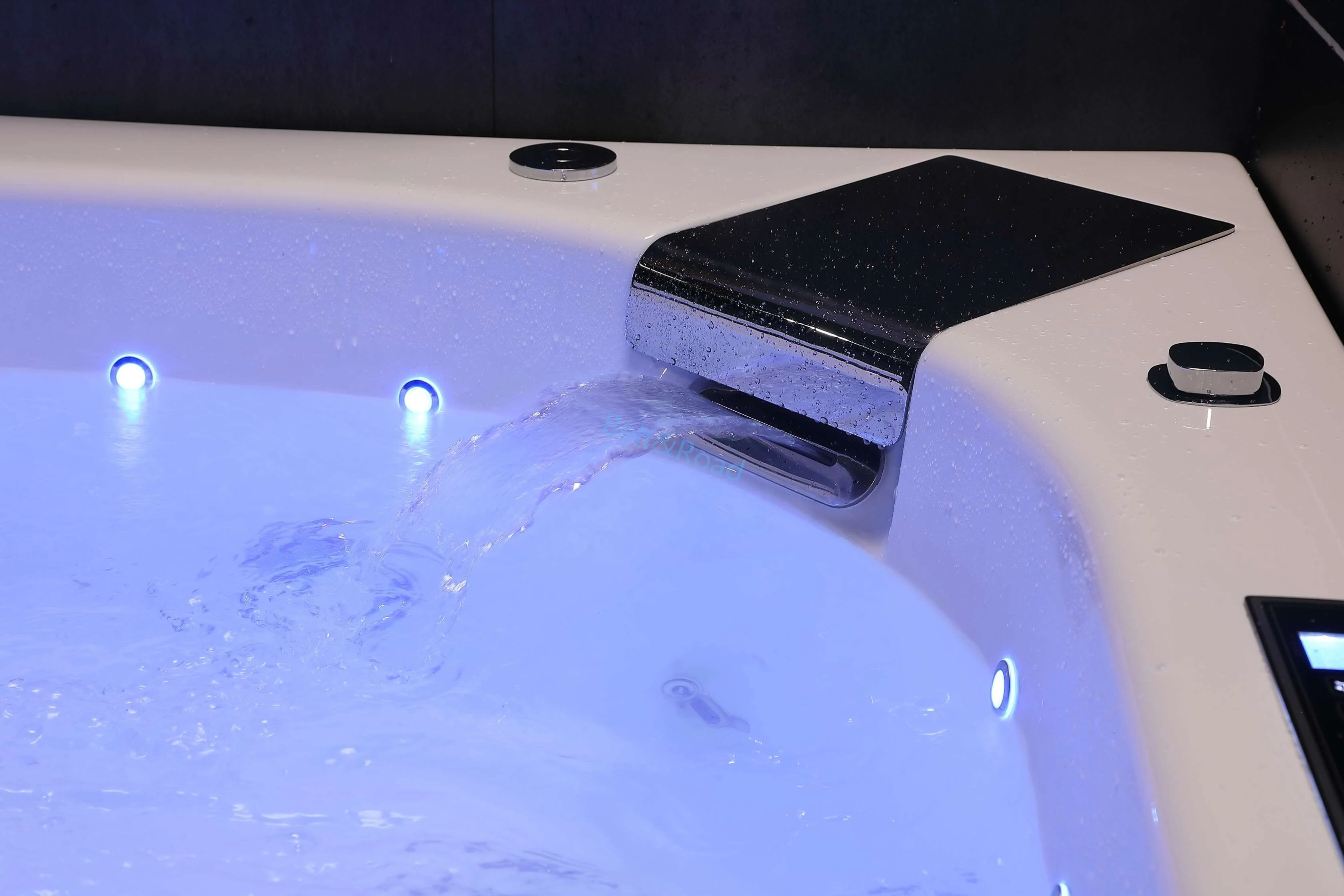 Акриловая белая переносная ванна для взрослых, угловая ванна на 2 персоны, комбинированные гидромассажные ванны, водовороты, воздушная ванна Изображение 3