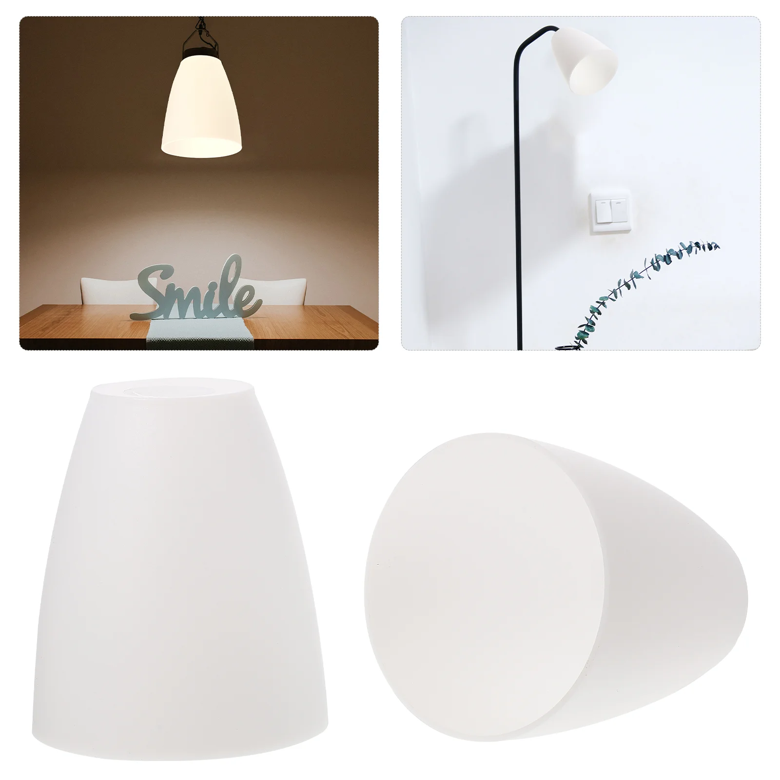 Бытовой пластиковый абажур, крышка лампы, потолочный светильник, крышка лампы белого цвета Изображение 1