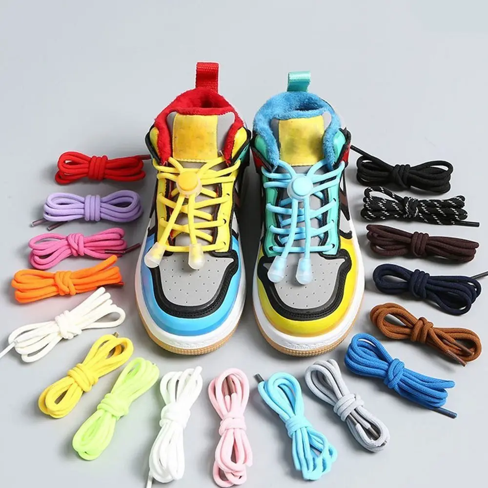 Красочные Шнурки без завязок Эластичная Креативная Капсула, Пряжки для шнурков, Аксессуары для шнурков, Классические Тканые Шнурки для обуви Для детей Изображение 0