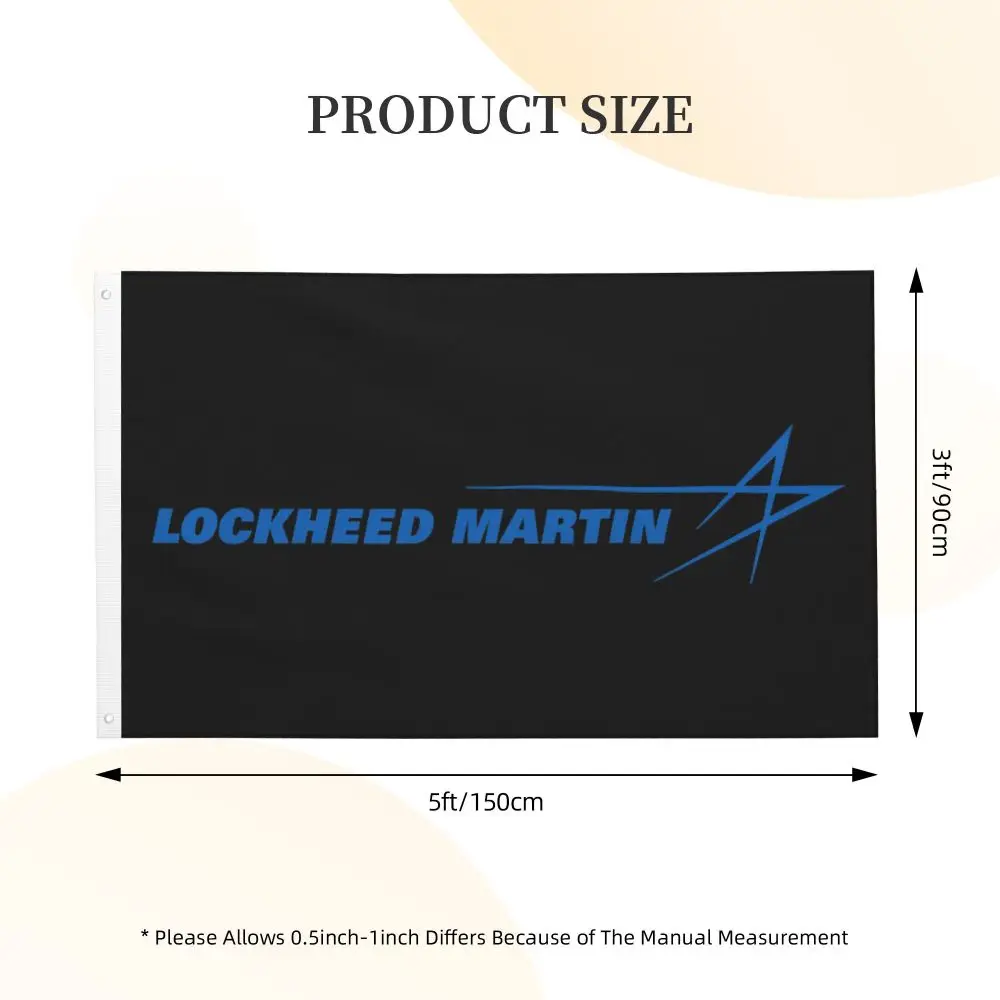 НОВЫЙ двусторонний баннер Lockheed Martin, флаг Бриза, Садовый флаг, декоративный флаг, баннер для вечеринки, 3x5 футов (90x150 см) Изображение 2