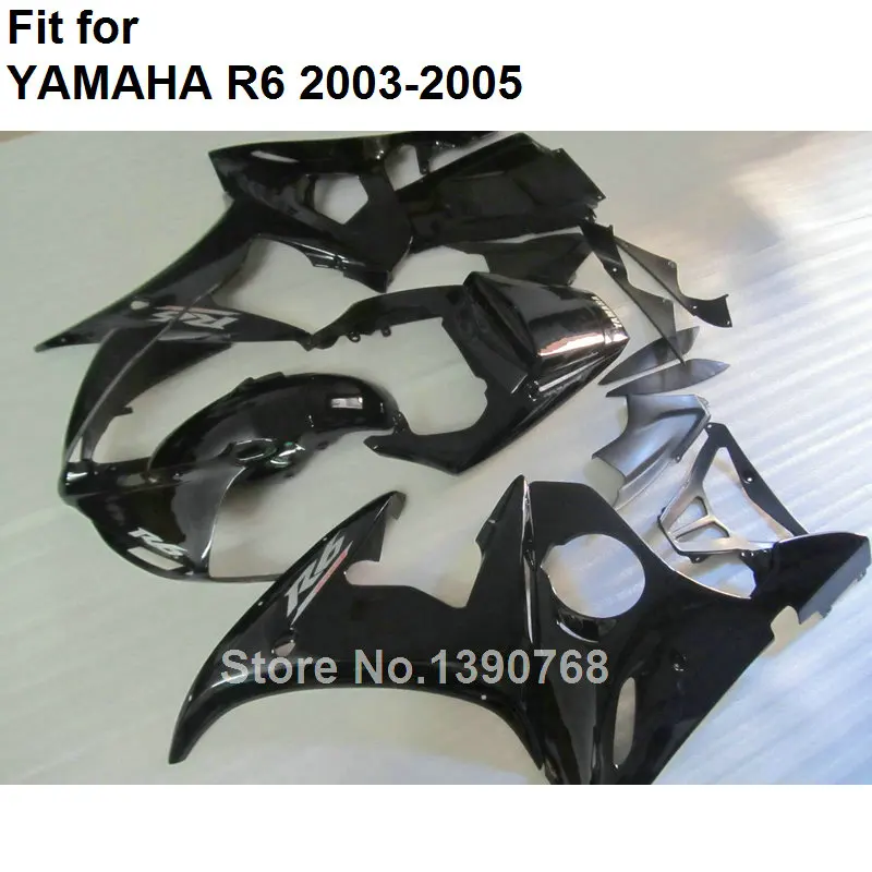 Обтекатель из АБС-пластика для Yamaha fairings YZFR6 2003 2004 2005 черные детали кузова комплект обтекателей YZF R6 03 04 05 BC43 Изображение 2