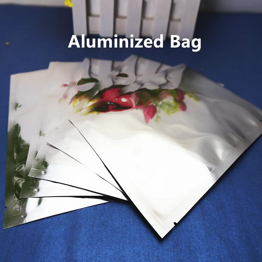 пластиковые пакеты из серебристой алюминиевой фольги размером 100шт 18x26 см, мешочек с порошком из майлара с открытым верхом, термосвариваемый пакет для пищевых продуктов с защитой от запаха Изображение 1