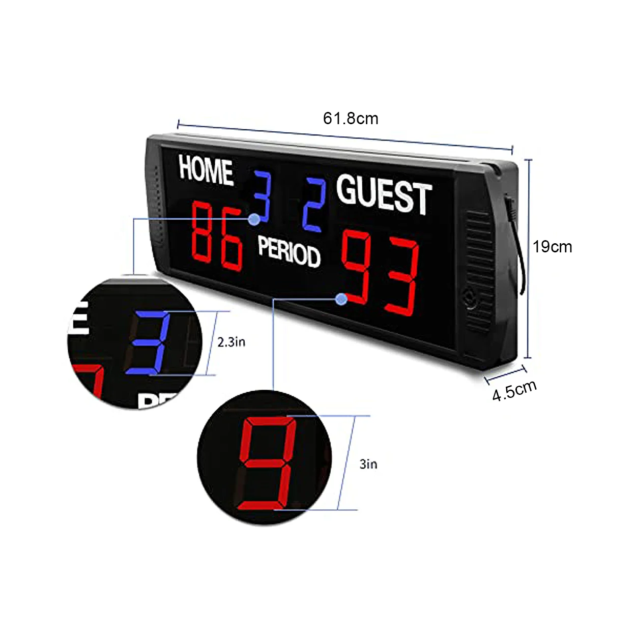 Портативная Цифровая Светодиодная Баскетбольная Доска для Подсчета очков, Высококачественная, Электронная, Для Настольного Тенниса, Доска Для часов Изображение 0