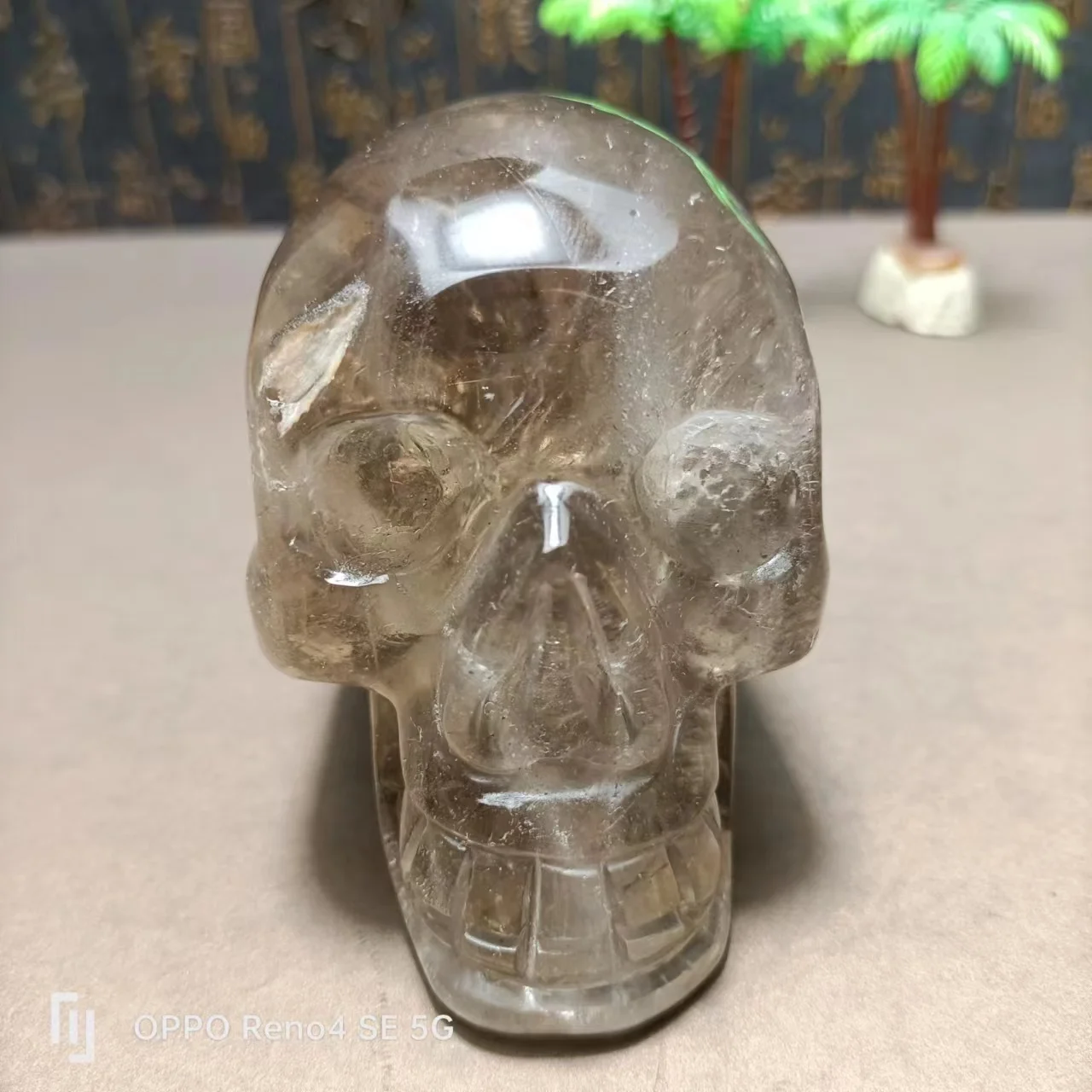 Энергетический чайный кристалл из натурального кварца, скульптурный череп, Рейки, Радуга, домашний декор, Модный подарок и исцеление Изображение 1