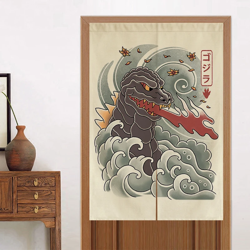 Японский стиль Самурайский воин Дверная занавеска Спальня Санитарная перегородка Окно Украшение гостиной Noren Изображение 2