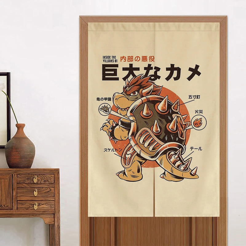 Японский стиль Самурайский воин Дверная занавеска Спальня Санитарная перегородка Окно Украшение гостиной Noren Изображение 3